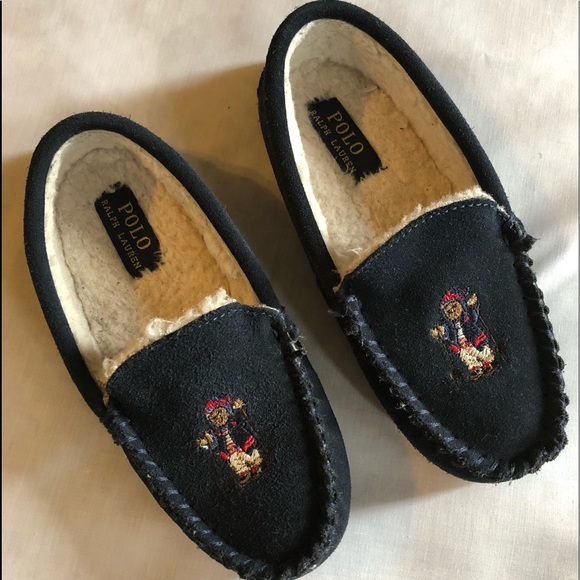 polo bear moccasin slipper